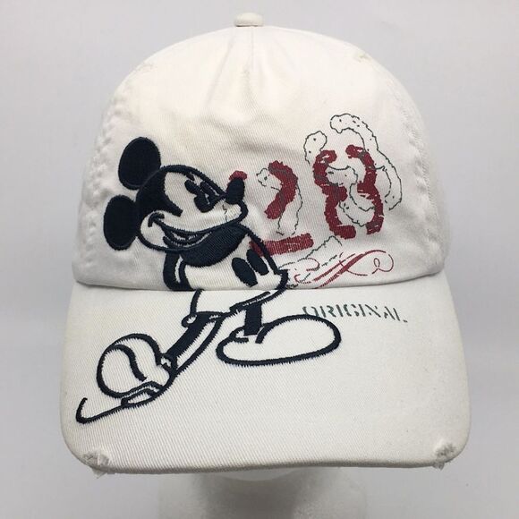 Mickey Mouse MM 28 Disney Authentic Adjustable Baseball Hat Cap White - Picture 1 of 17